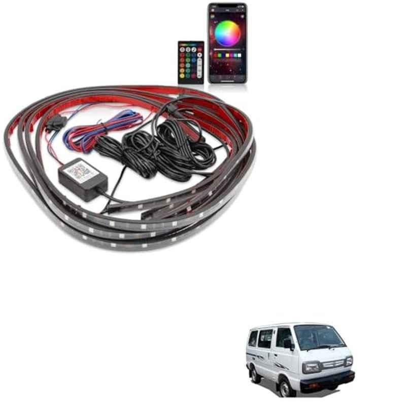 Kozdiko 12V Car Underbody Multicolor LED Strip Light Set with Wireless Remote for Maruti Suzuki Omni