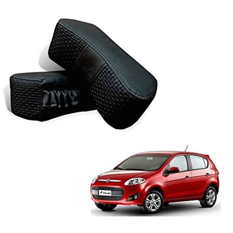 Kozdiko 2 Pcs Memory Foam Black Car Vastra Neck Rest Cushion Set for Fiat Palio, koz_5226