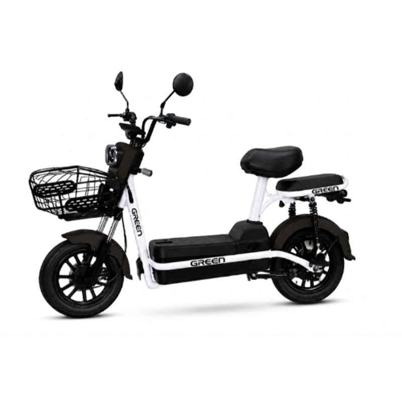 Green Spark 25kmph 250W 48V White Low Speed Electric Scooter with Portable Charger, Running Range: 40km in 1 Charge
