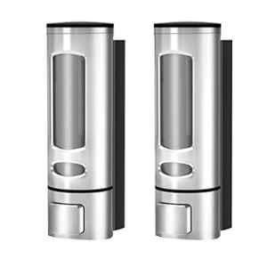 ZAP 500ml Plastic Transparent Wall Mount Liquid Soap Dispenser (Pack of 2)