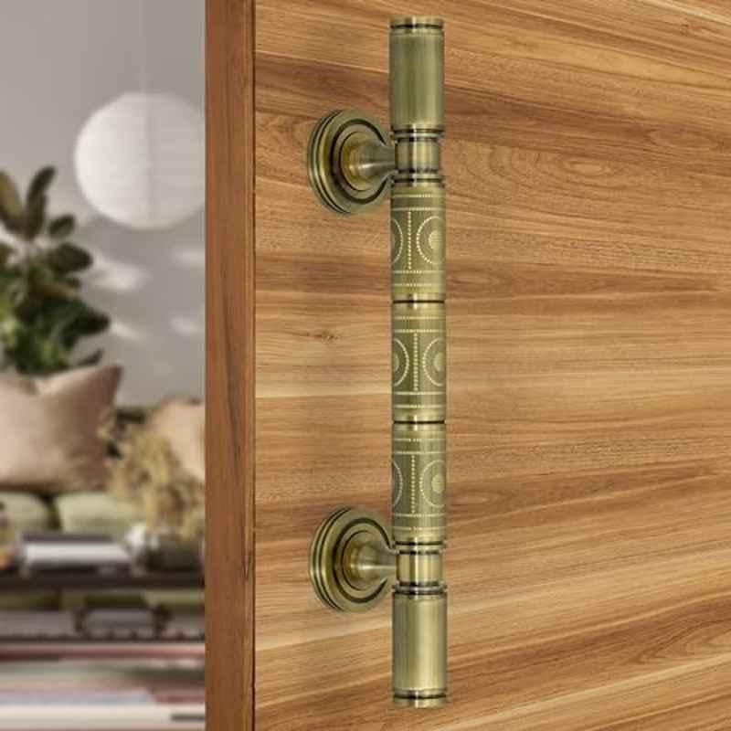 Plantex 12 inch Brass Antique Door Pull Handle, S-138