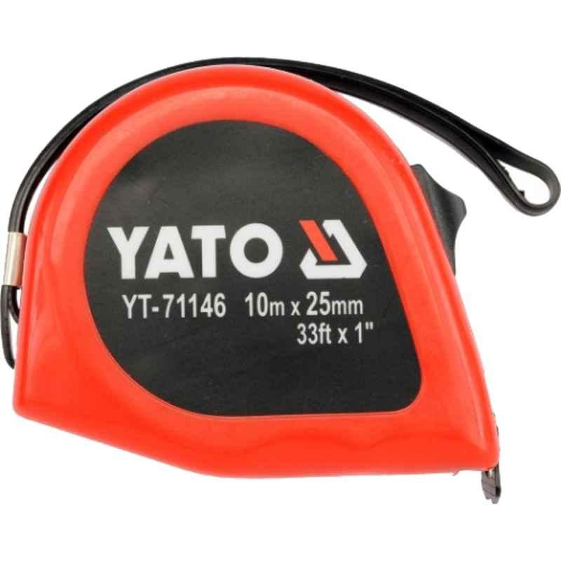 Yato 10m 25mm Steel Metric & inch Measuring Tape, YT-71146