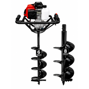 Bharat Saarthi 72cc 2-Stroke Heavy Duty Petrol Engine Earth Euger Machine with 6 inch & 8 inch Digging Bits