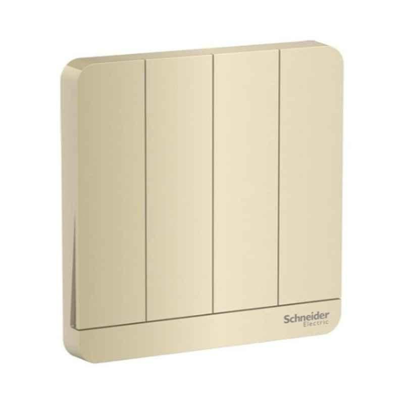 Schneider AvatarOn Gold 1-Gang Wall Plate Two Way Switch, E8334L2_WG