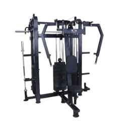 GYM24 Equipment 80kg Capacity Alloy Steel Black Multi Functional Trainer Smith Machine & PEC Fly with Rear DELT, G24FTSP-701