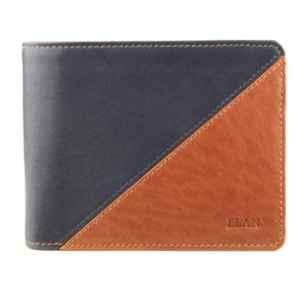 Elan 11x3x9.2cm 8 Slots Leather Blue Bifold Coin Pouch Wallet with Flap, EI-1363-BU
