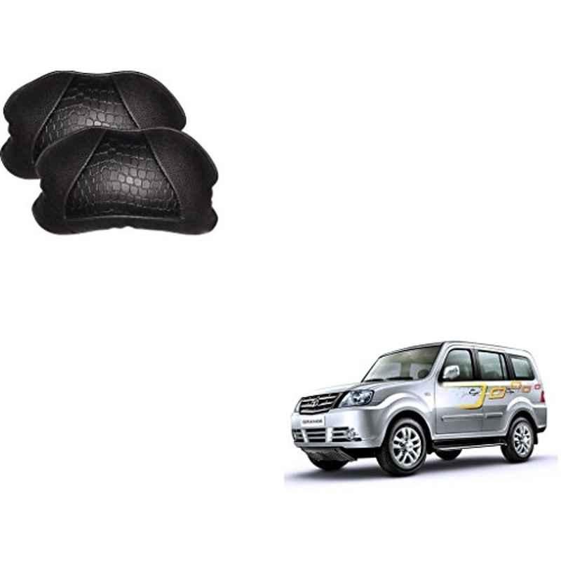 Kozdiko 2 Pcs Memory Foam Black Neck Rest Cushion Pillow Set for Tata Sumo Grande