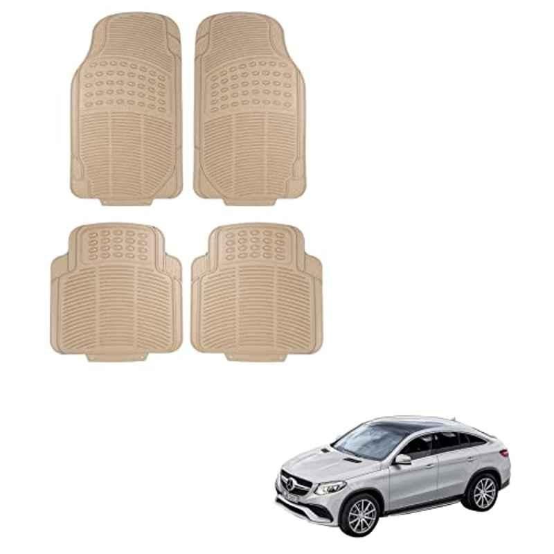 Kozdiko 4 Pcs Rubber Beige Car Simple Floor Mat Set for Mercedes Benz B-Class