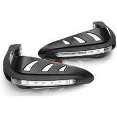 Meenu Arts Motorcycle Handguards with Led Light for 7/8 inch Grips - 300 * 140 * 110Mm (Black) for Yamaha R15 V2