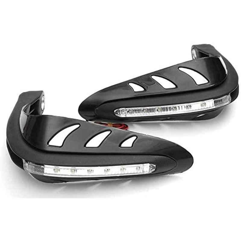 Meenu Arts Motorcycle Handguards with Led Light for 7/8 inch Grips - 300 * 140 * 110Mm (Black) for Yamaha R15 V2-picture-25