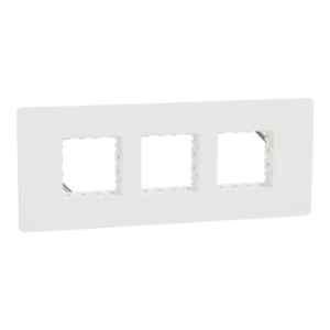 Schneider Electric Miluz ZeTa Polycarbonate 6 Module White Grid & Cover Frame, MZCP6M_WH