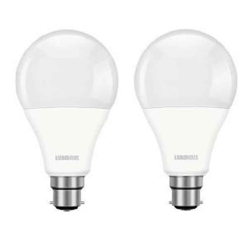 Luminous 9W Round LED Bulb Shine ECO B22D CDL  - Pack of 2