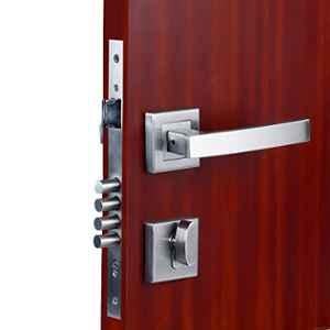 Voltizi 45x85mm ‎Stainless Steel Satin Finish Mortise Main Door Lock with 4 Latches & Pull Handle, MG-308-Rose-OSK
