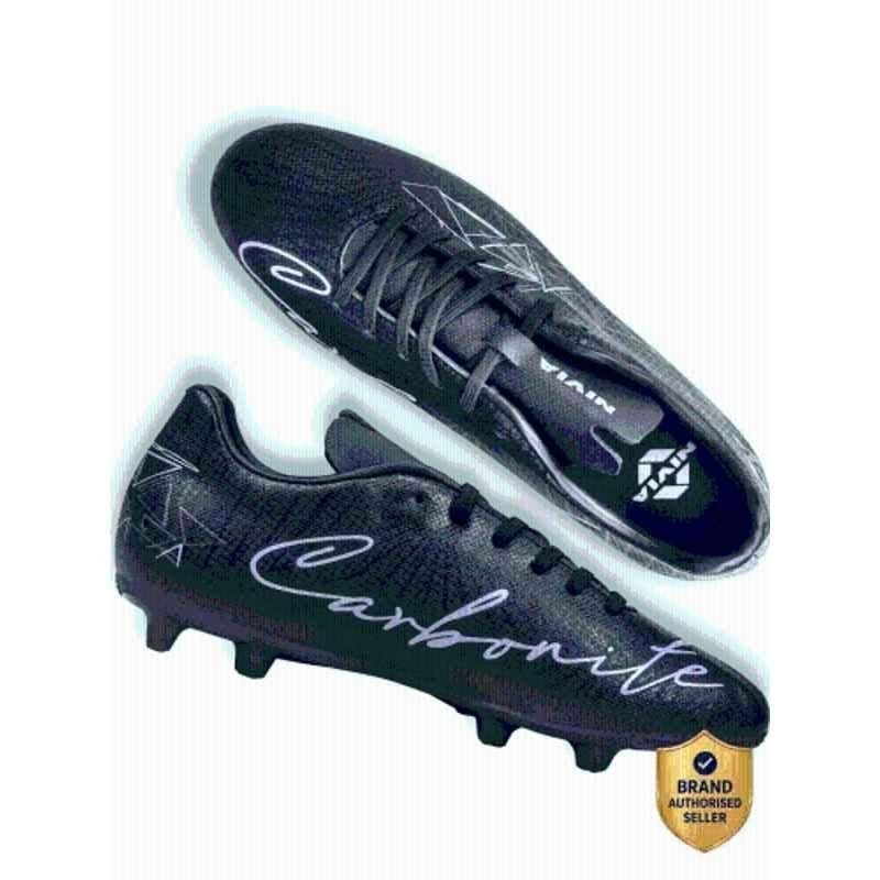 Nivia Carbonite 7.0 Black Football Shoes for Men, Size: 6