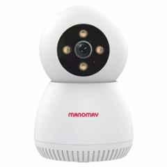 Manomay Protect Bot 3MP 2304x1296p Pan-Tilt Wi-Fi CCTV Security Camera with 2 Way Talk, Cloud Monitor, Motion Detect, Colour Night Vision & Alexa Support, M1078S