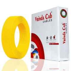 Vrinda Cab 1.5 Sqmm CCA Copper Yellow Single Core FR PVC Insulated Electrical Wire, Length: 45 m