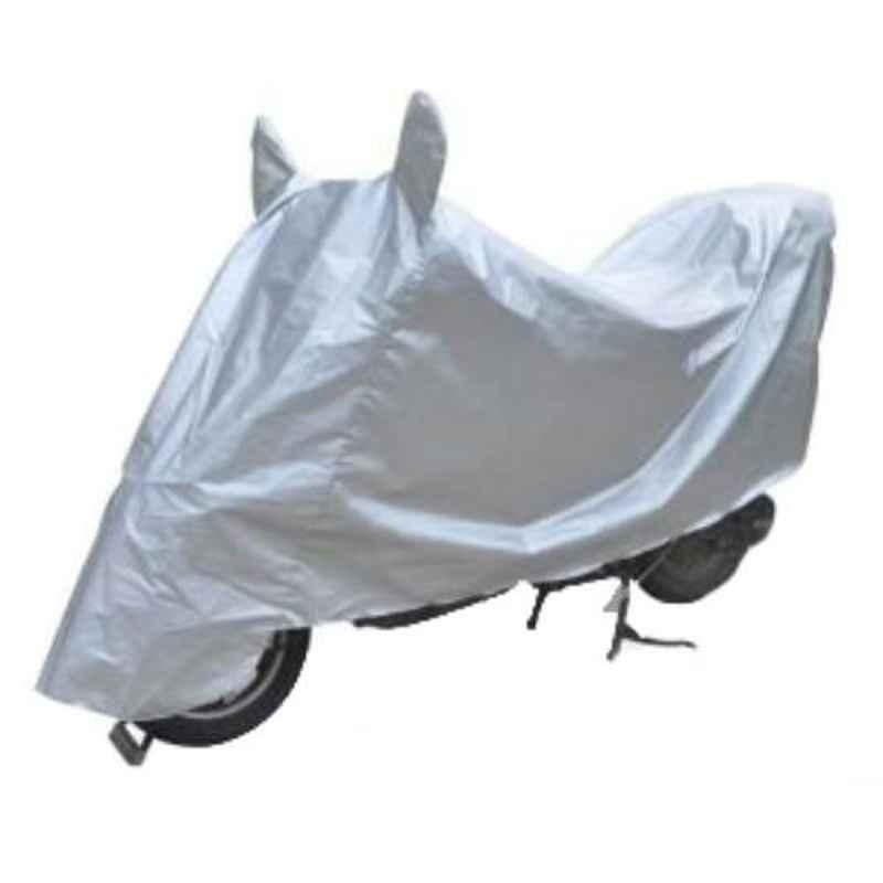 Love4ride Universal Silver Bike Body Cover with Mirror Pocket
