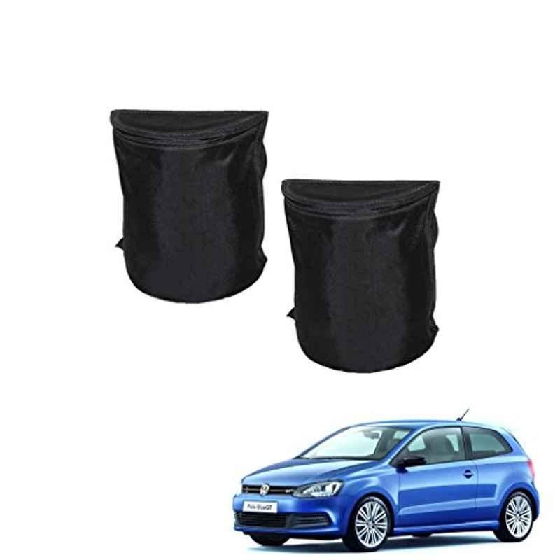 Kozdiko 2 Pcs Black Semi Cylindrical Car Dustbin Set for Volkswagen Polo GT