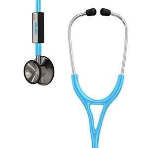 Lifeline Excel-II Stainless Steel Light Blue Chest Piece Stethoscope with 2 Way Tube, STH004-LB