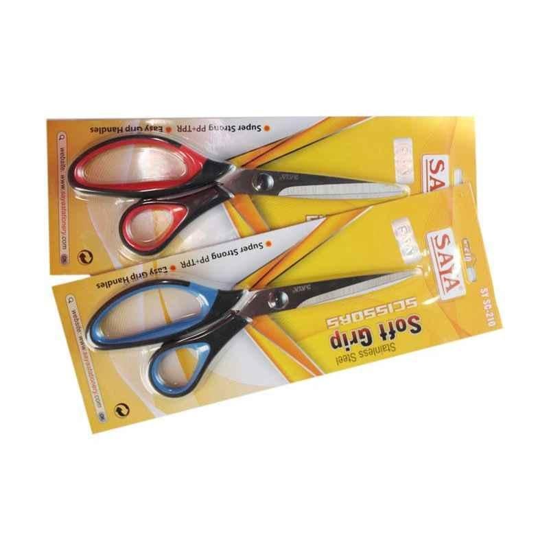 Saya SYSC210 Assorted Classic Soft Grip Scissor, Weight: 1200 g (Pack of 20)