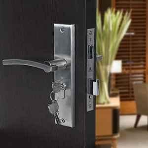 Voltizi Ivy 8 inch Stainless Steel Matt Finish Cylindrical Plate Mortise Door Lock Set with 3 Keys