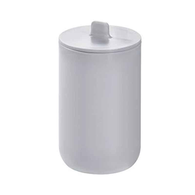 Idesign Plastic Grey Bathroom Storage Pot With Lid, 28613