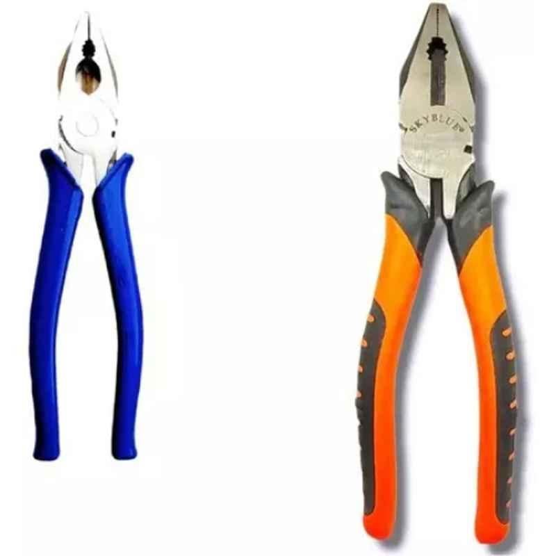 Sky Blue 2 Pcs 7.8 inch Lineman Plier Combo, SBE_PLIER_COMBO_MOD_00180