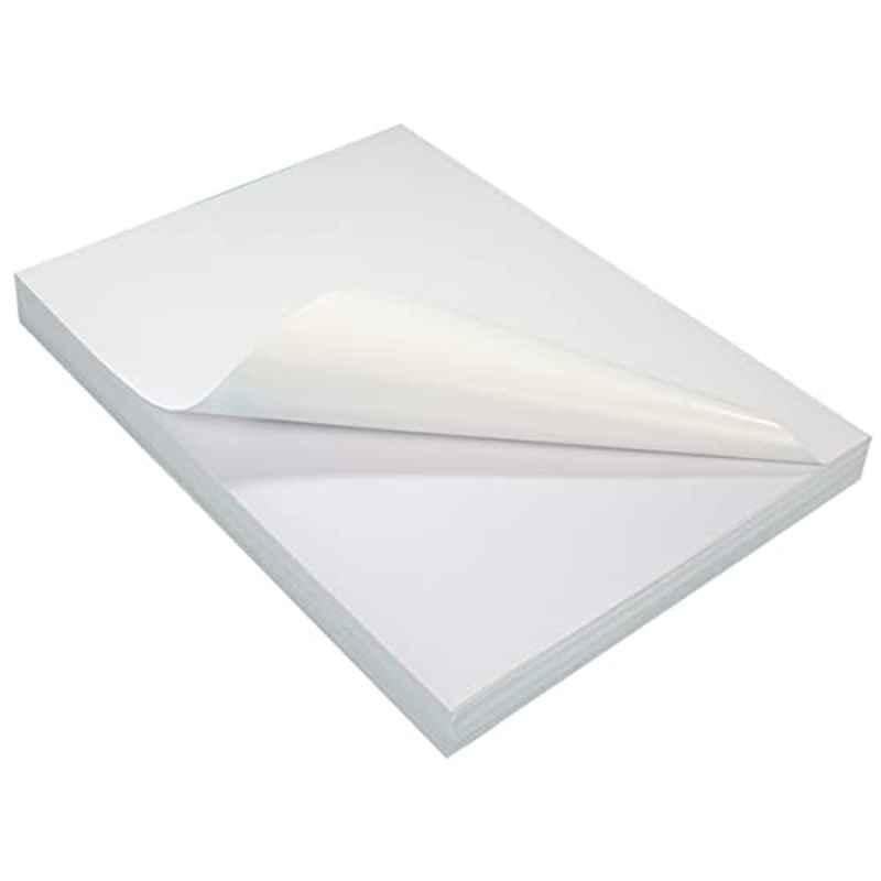Showay 50 Pcs 8.3x11 inch A4 White Printable Matte Sticker Paper Set for Inkjet & Laser Printer