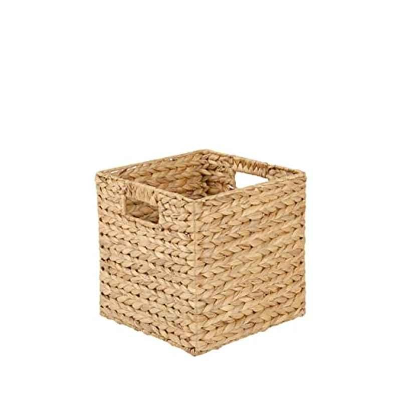 Homesmiths 26.5x26.5x26.5cm Water Hyacinth Basket with Iron Frame, 53307