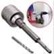 Krost Concrete Wall Drill Bit Hole Saw Cutter + Connecting Rod With Wrench For Brick Cement Stone. (45mm Holesaw + 200mm Rod)