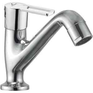 Cliquin Desire Oxy Brass Chrome Silver Deck Mounted Pillar Cock Faucet