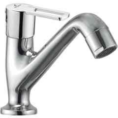 Cliquin Desire Oxy Brass Chrome Silver Deck Mounted Pillar Cock Faucet