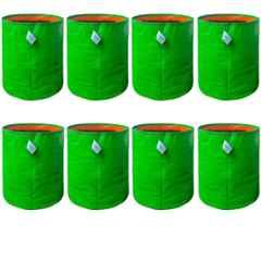 Singhal 15x18 inch 260 GSM HDPE UV Protected Plants Grow Bag for Terrace & Vegetable Gardening, GB-15x18-P8 (Pack of 8)
