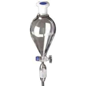 Glassco 100ml Boro 3.3 Glass Pear Shape Separating Funnel with Glass Stopcock, 162.202.05