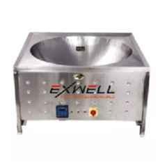 Exwell 16 inch Stainless Steel Silver Table Top Electric Kadai, Capacity: 6 L