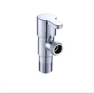 ZAP Ocean Brass Silver Chrome Finish Quarter Turn Angle Valve with Wall Flange by Moglix