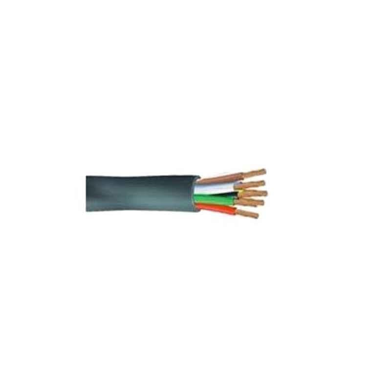 Polycab 2.5 Sqmm 6 Core Black Bright Annealed Bare Copper Conductor Heavy Duty Industrial Flexible Cable, Length: 100 m