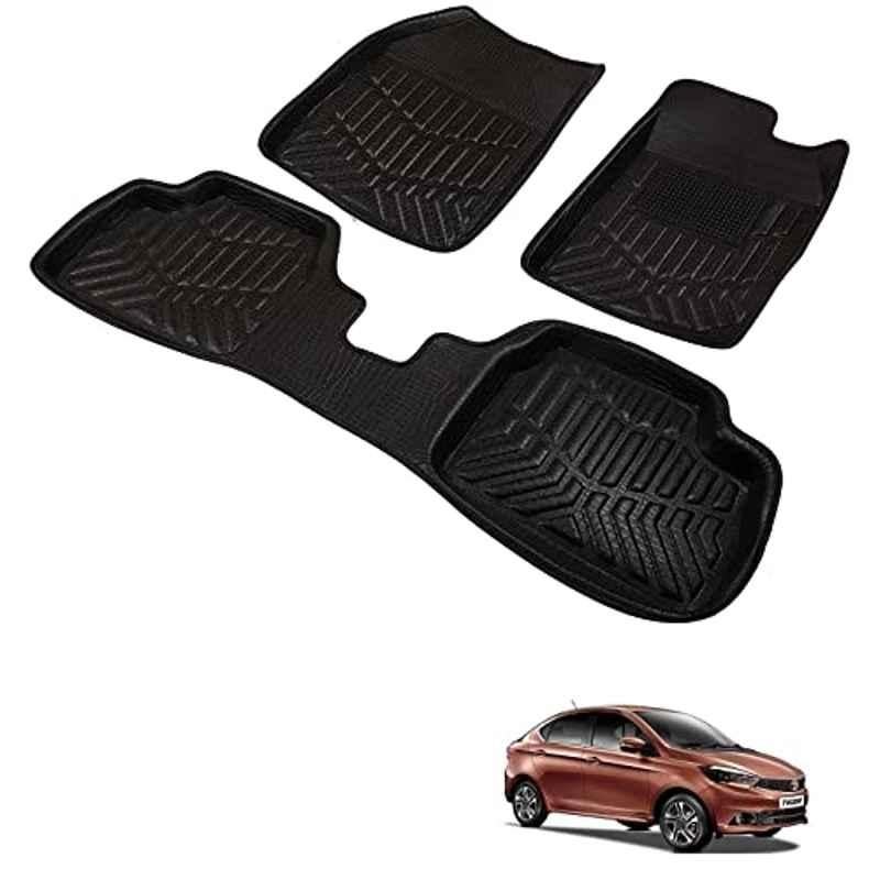 Kozdiko 3D Black Car Foot Mat Set for Tata Tigor, dshbdhb177