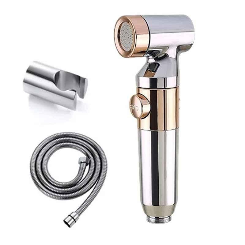ZAP Ultra ZX1034 Health Faucet Toilet Jet Spray with Stainless Steel Tube, Wall Hook & Hose with Clutch Set