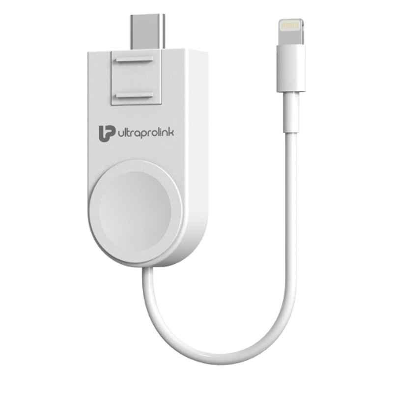 Ultraprolink 5W White Magnetic 2 in 1 Wireless Charger for for iWatch, UM1006AW