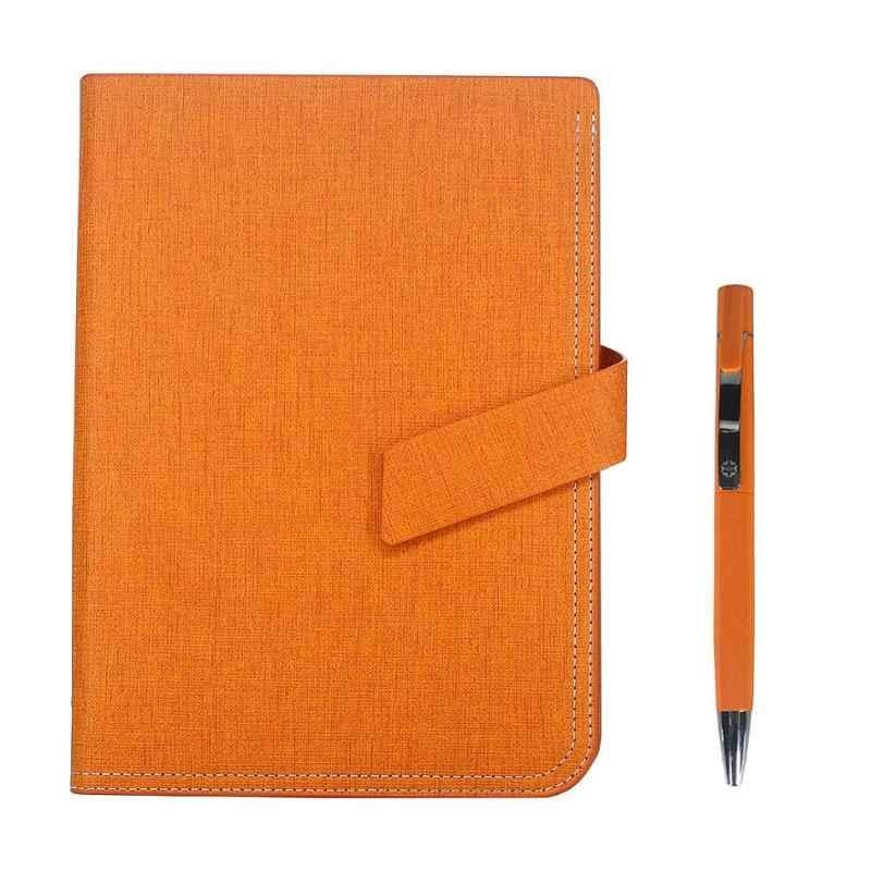 Stolt Ace PU Leather Orange Cover Business Diary with Pen