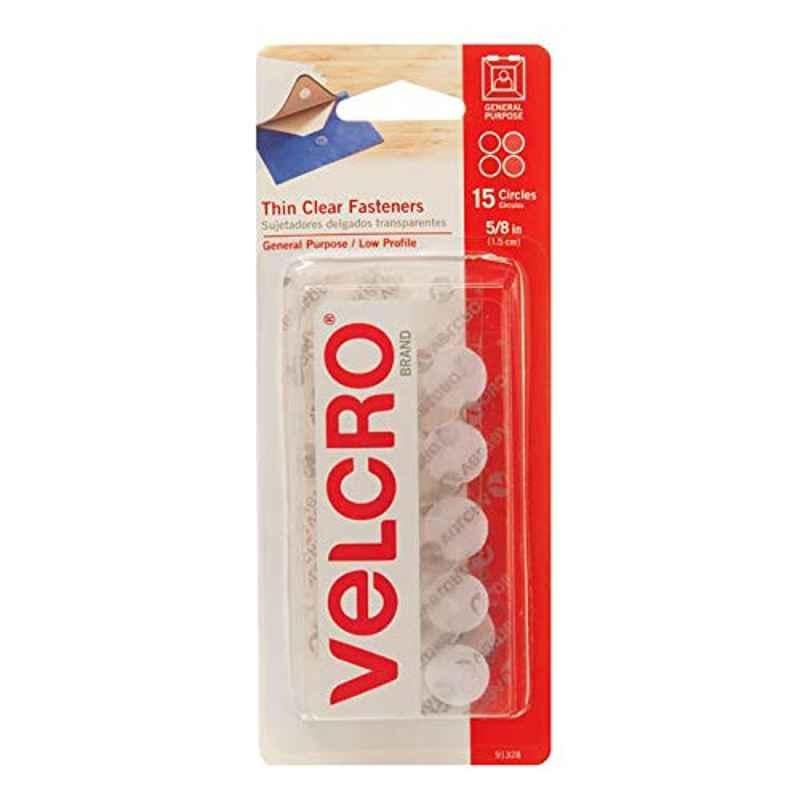 Velcro 91328 5/8 inch Velcro Clear Sticky Back Coins Fastener