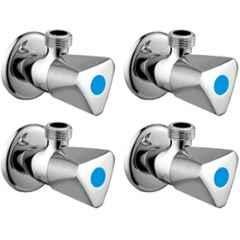 IRIS Vignet Brass Chrome Finish Angle Cock with Wall Flange (Pack of 4)
