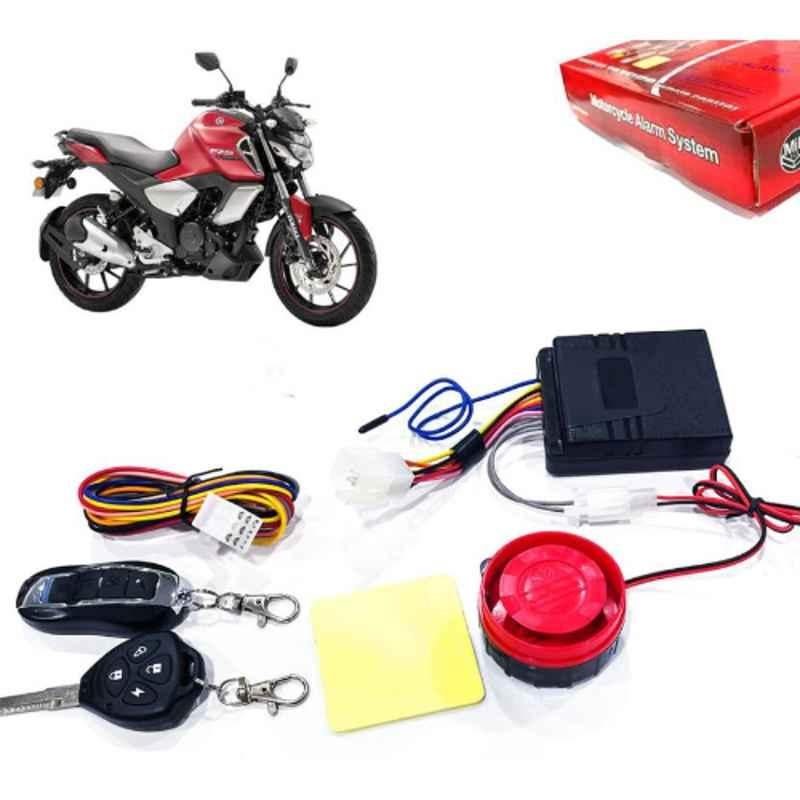 Auto Pearl 12V Black Two-Way Anti Theft Motorcycle Alarm Kit with 2 Pcs Remote for FZ-S Fi Version 3.0