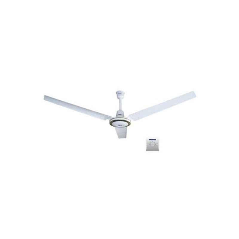 Geepas 75W Metal White Non Rechargeable Ceiling Fan, GF9428