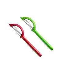 Kohe 2 Pcs 178mm Stainless Steel P-Type Straight Double Edged Swivel Blade Vegetable & Fruits Peeler Set, 1202.2