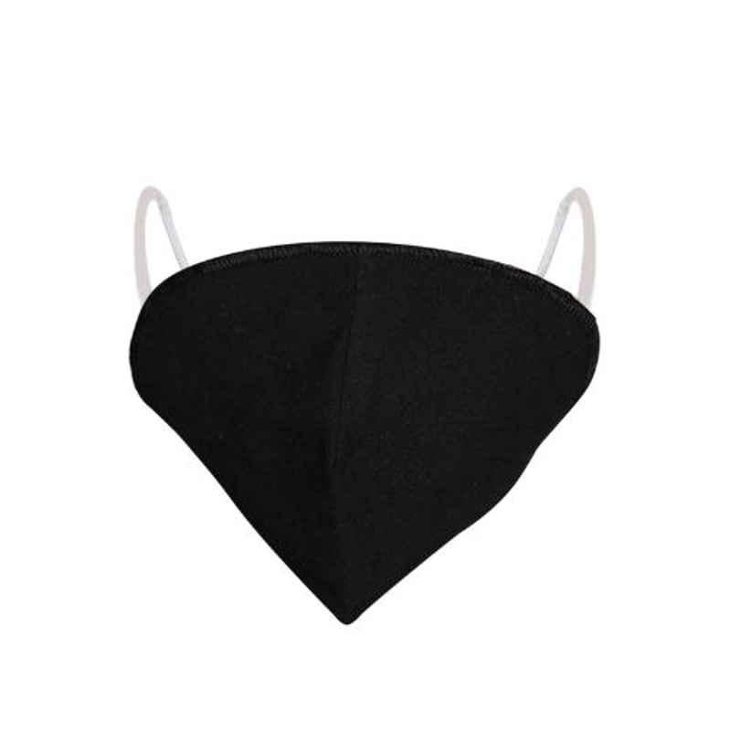 Clovia 3 Layers Black Printed Cotton Contour Fit Face Mask, COMBMSK82M (Pack of 3)