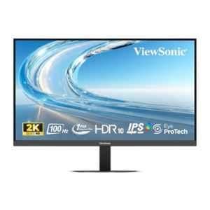 Viewsonic 27 inch 2560x1440p 100Hz QHD IPS Black LED Monitor with HDMI & DP Port, VA2708-2K-MHD