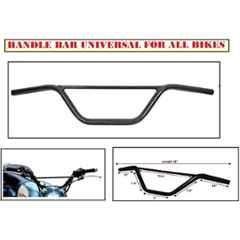 AOW RD350 (with Mounting Rod) Black Handlebar (Black) Universal for Hero Maestro