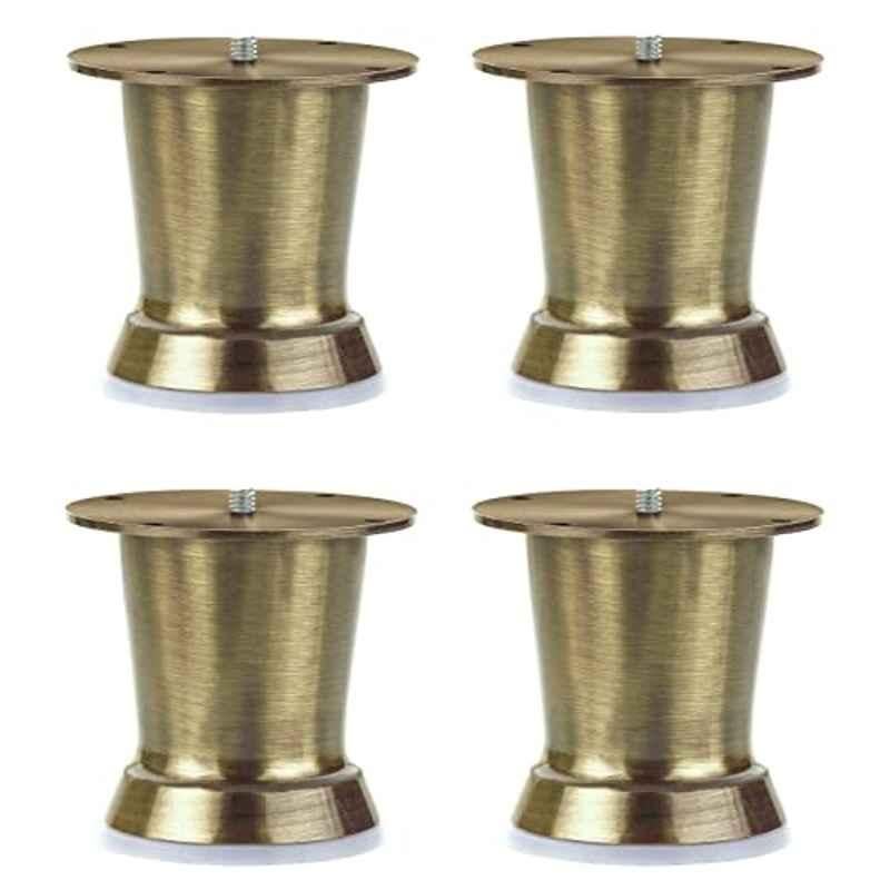 Plantex Heavy Duty Cone Shape 3 inch Furniture Sofa Legs for Table/Sofa Support Legs/Sofa Furniture Leg/Table Leg/Set of 4 Pcs Antique Brass